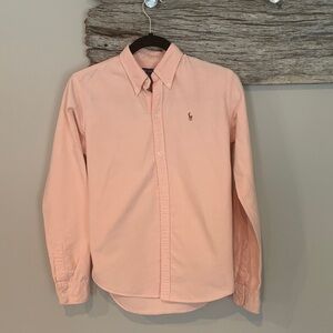 Ralph Lauren Women's Peach Button-Down Shirt